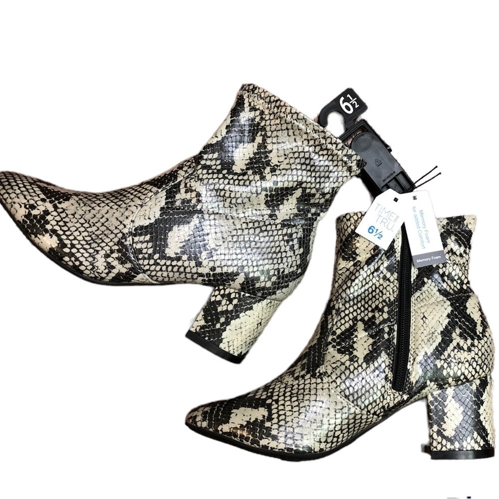 Snakeskin Boots by Time and Tru - Picture 6 of 10